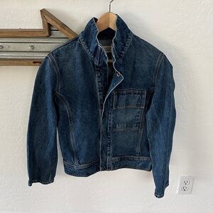 Designer Nili Lotan Classic Blue Denim Jacket